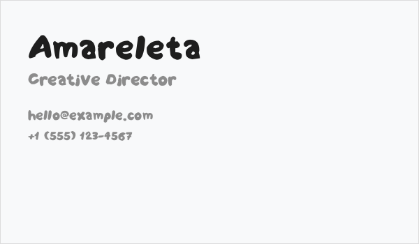 Amareleta Business Card