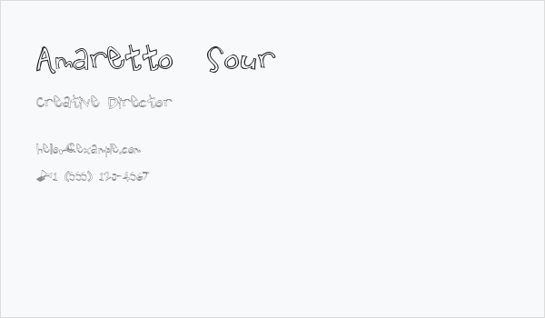 Amaretto  Sour Business Card