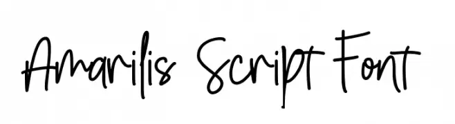 Amarilis Script Font  Frei Schriftart Herunterladen