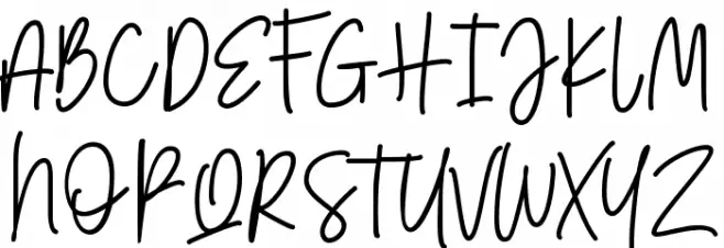 Amarilis Script Font फ़ॉन्ट अपरकेस