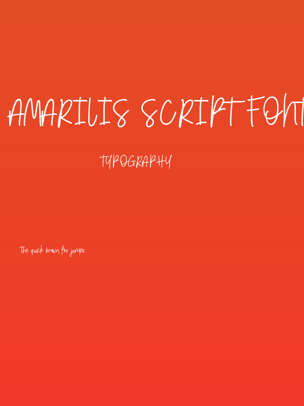 Amarilis Script Font Poster