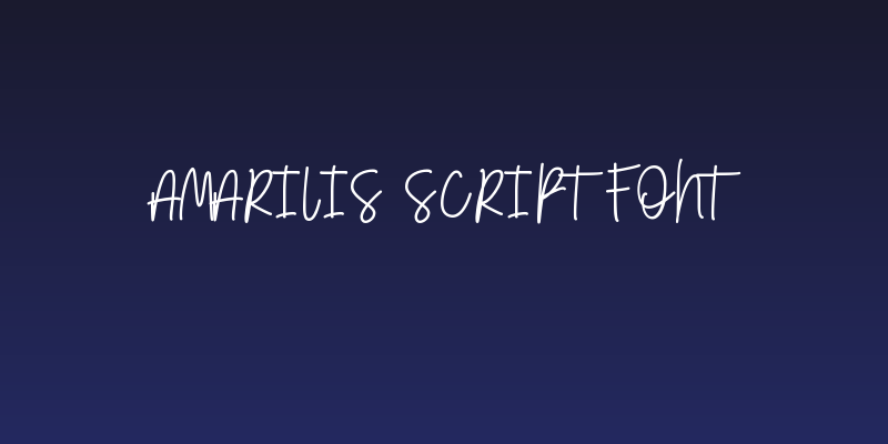Amarilis Script Font Social Header