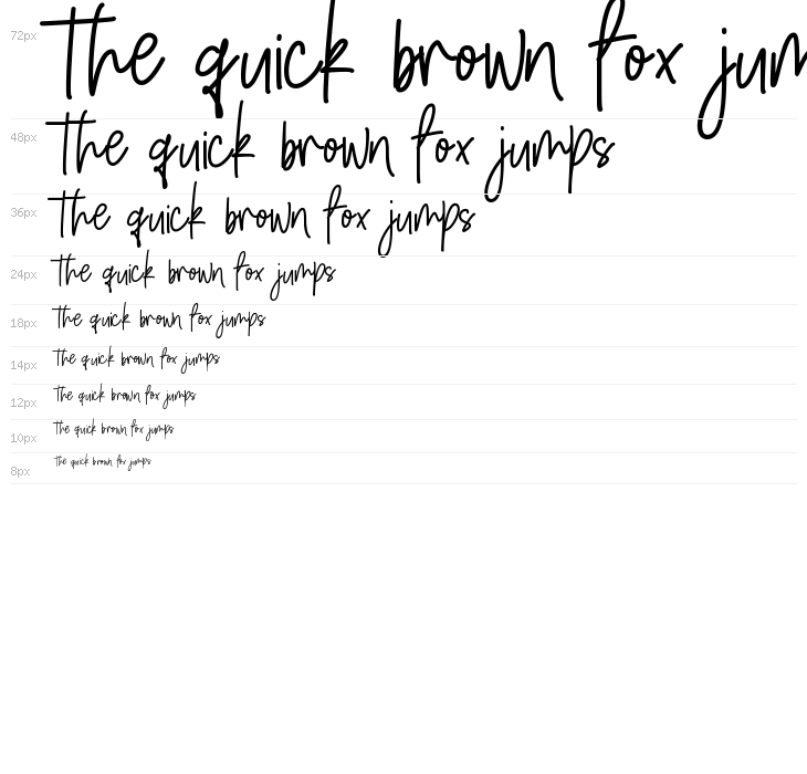 Amarilis Script Font Waterfall