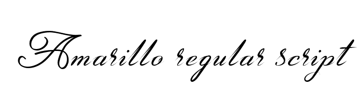 Amarillo regular script Шрифта