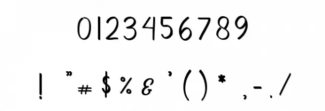 Amarillo regular script Polices AUTRES CHARS