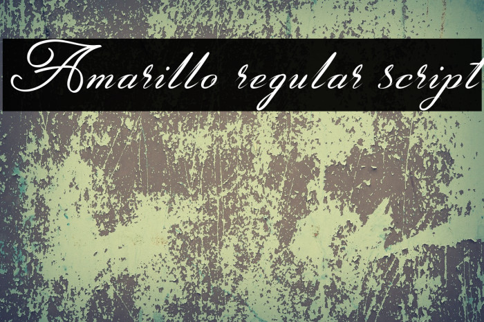 Amarillo regular script Шрифта examples
