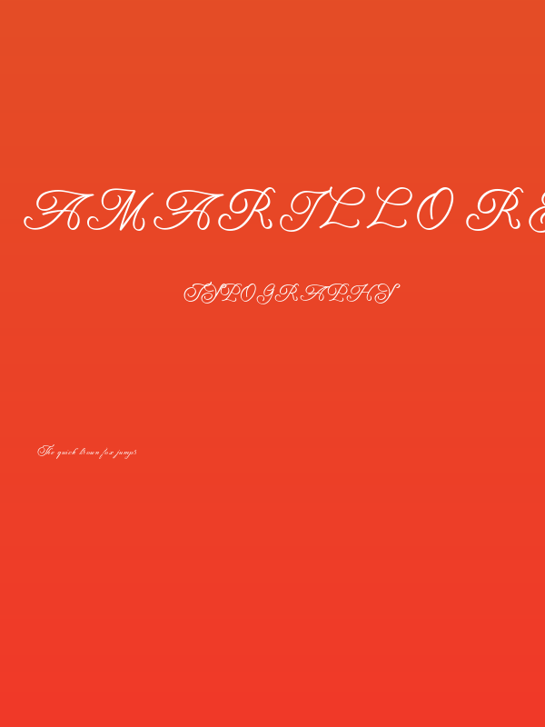 Amarillo regular script Poster