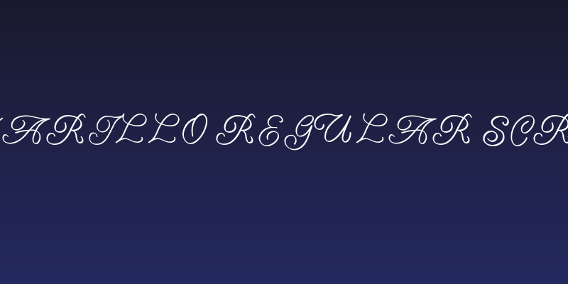 Amarillo regular script Social Header