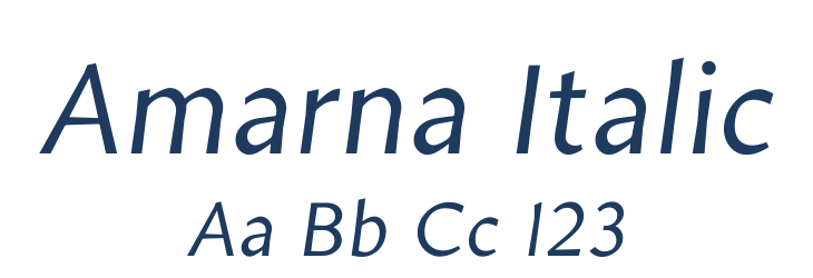 Amarna Italic Font Preview