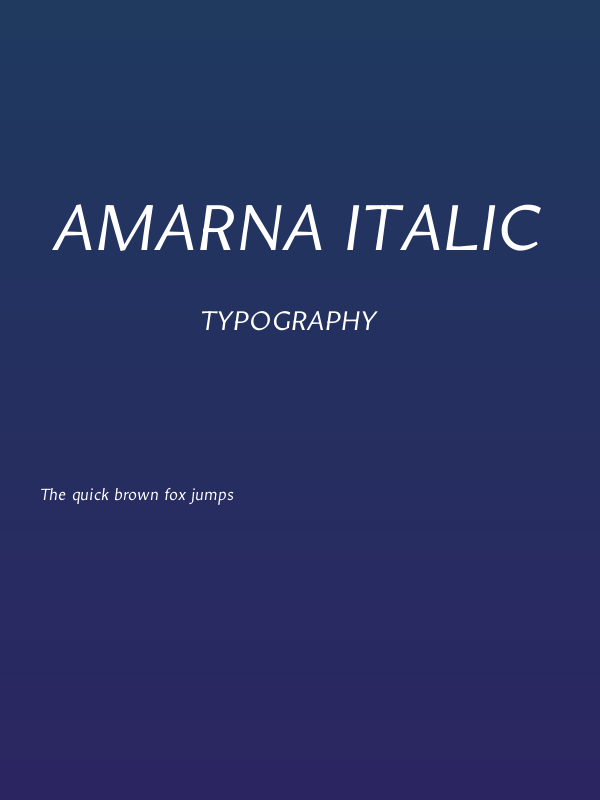 Amarna Italic Poster