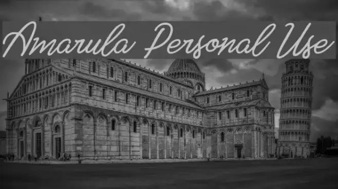 Amarula Personal Use Font examples