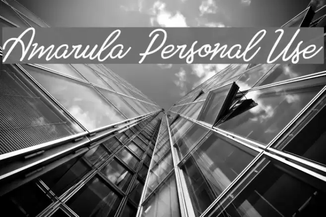 Amarula Personal Use Font examples