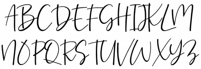 Amarylli Blossom Font UPPERCASE