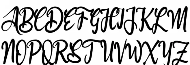 Amaryllis Flower_ Schriftart Groß