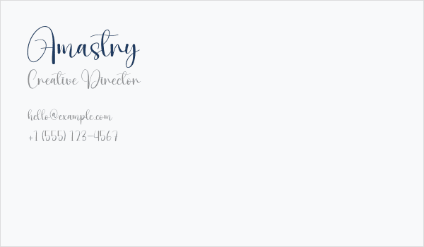 Amastry Business Card