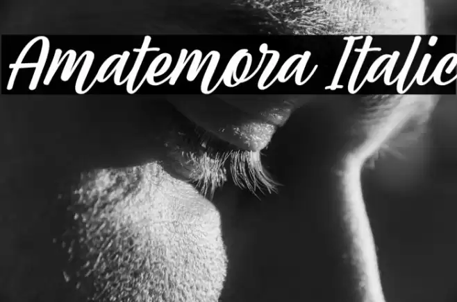 Amatemora Italic Font examples