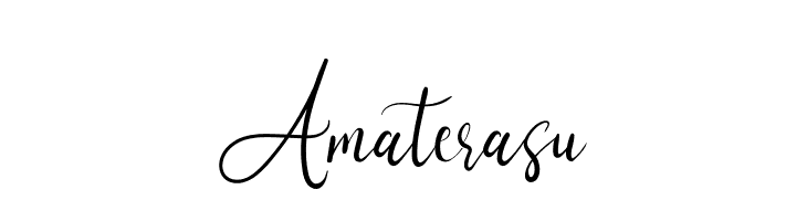 Amaterasu  Frei Schriftart Herunterladen
