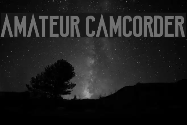 Amateur Camcorder Font examples