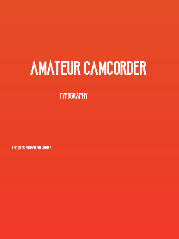 Amateur Camcorder Poster