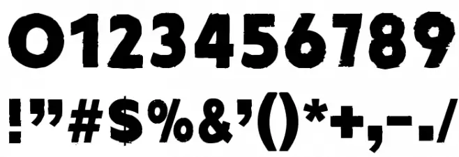 Amateur Naked Font OTHER CHARS