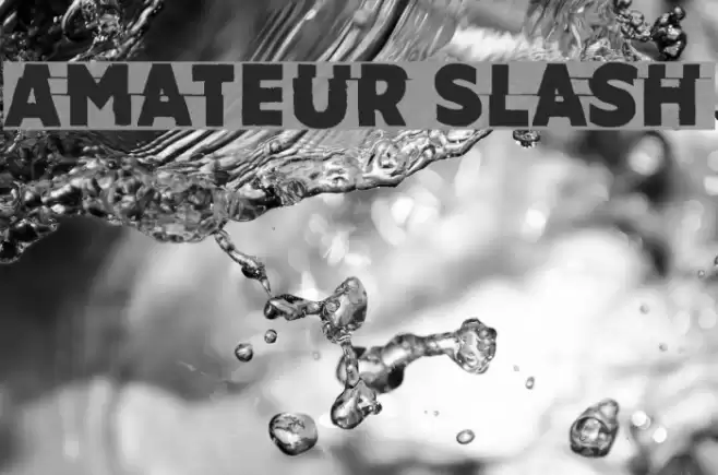 Amateur Slash Font examples
