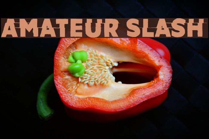Amateur Slash Font examples