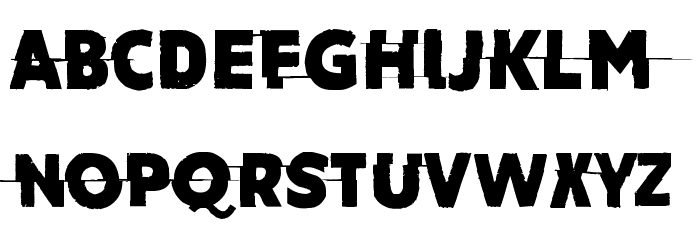Amateur Slash Font LOWERCASE