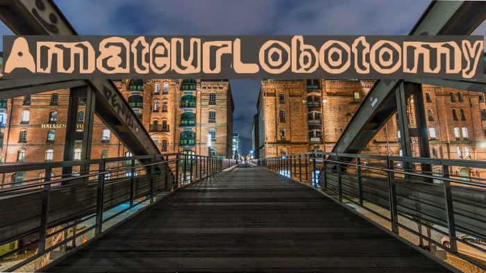AmateurLobotomy Font examples