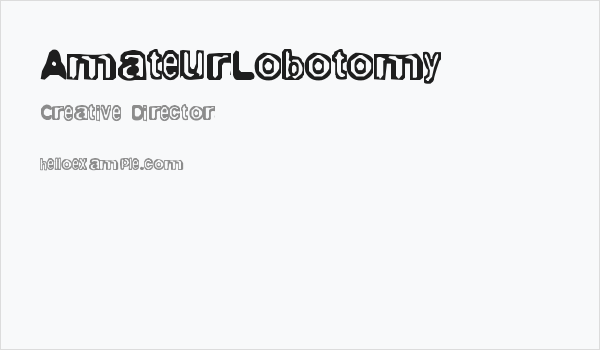 AmateurLobotomy Business Card