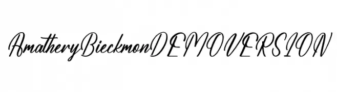 Amathery Bieckmon DEMO VERSION फ़ॉन्ट