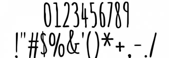 Amatic Bold Font OTHER CHARS