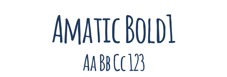 Amatic Bold1 Font Preview