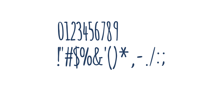 Amatic Bold1 Other Characters