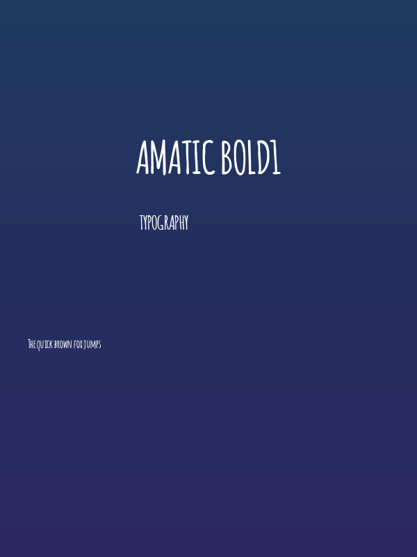 Amatic Bold1 Poster