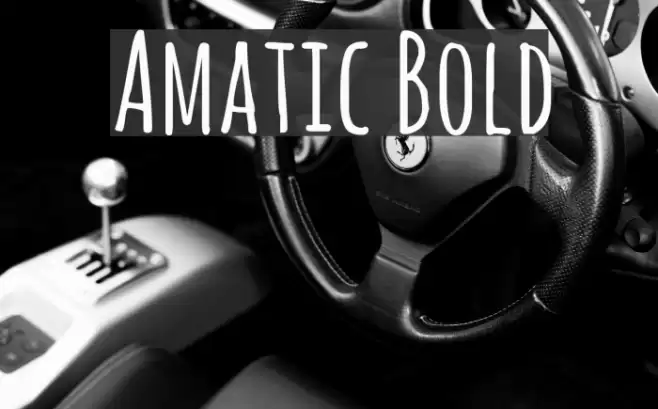 Amatic Bold Font examples
