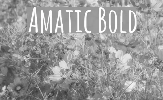 Amatic Bold Font examples