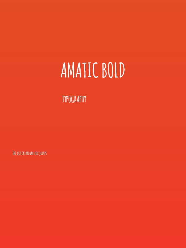 Amatic Bold Poster