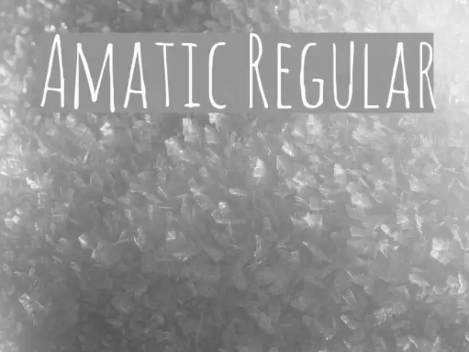 Amatic Regular Font examples