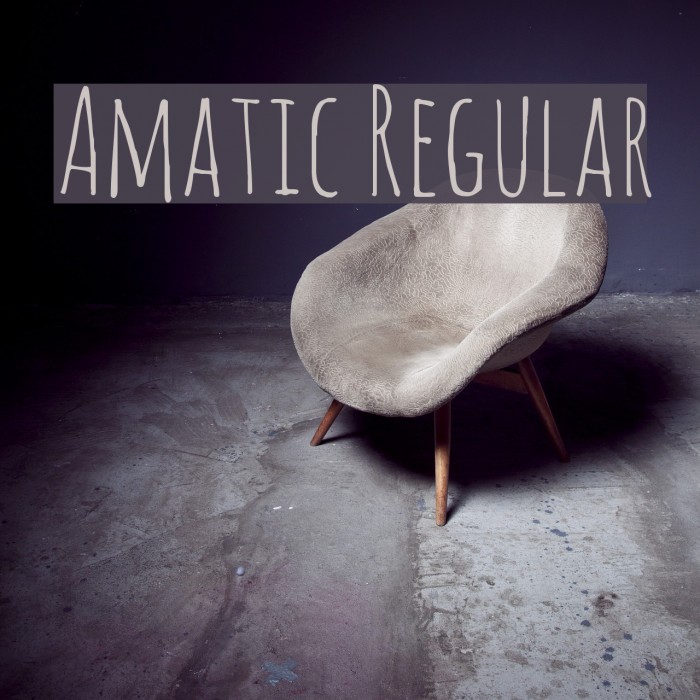 Amatic Regular Fonte examples