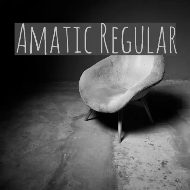 Amatic Regular Font examples