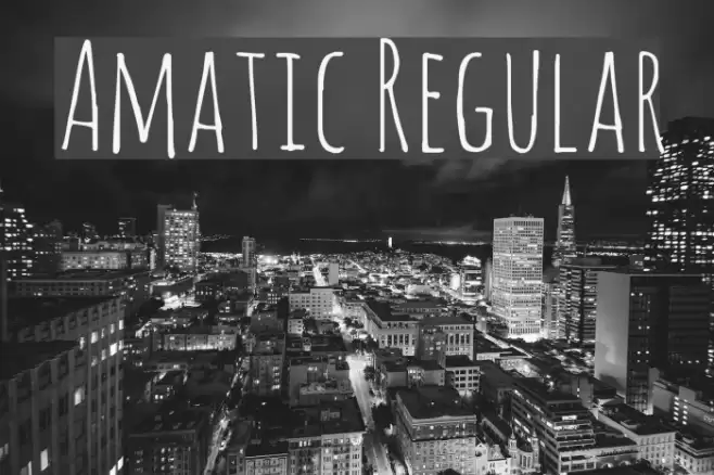 Amatic Regular Font examples