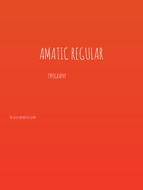 Amatic Regular Poster