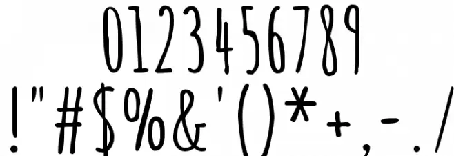Amatic SC Bold Font OTHER CHARS
