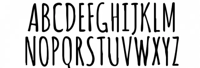Amatic SC Bold Schriftart Groß