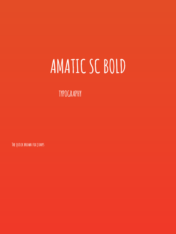 Amatic SC Bold Poster