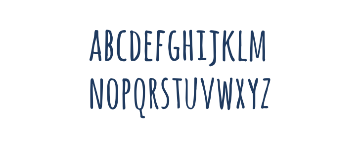 Amatic SC Bold Lowercase