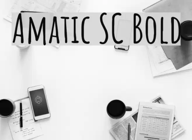 Amatic SC Bold Font examples