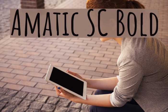 Amatic SC Bold Font examples