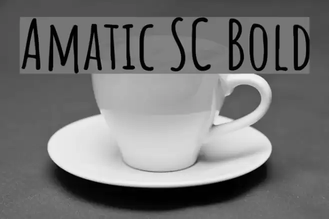 Amatic SC Bold Font examples