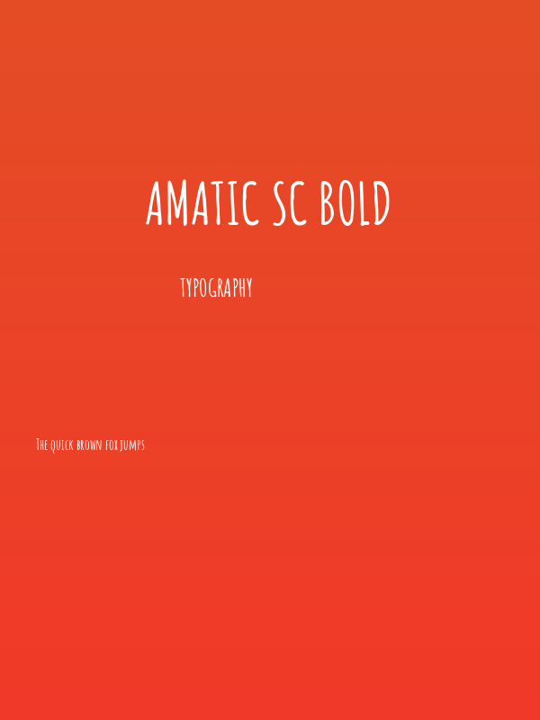 Amatic SC Bold Poster